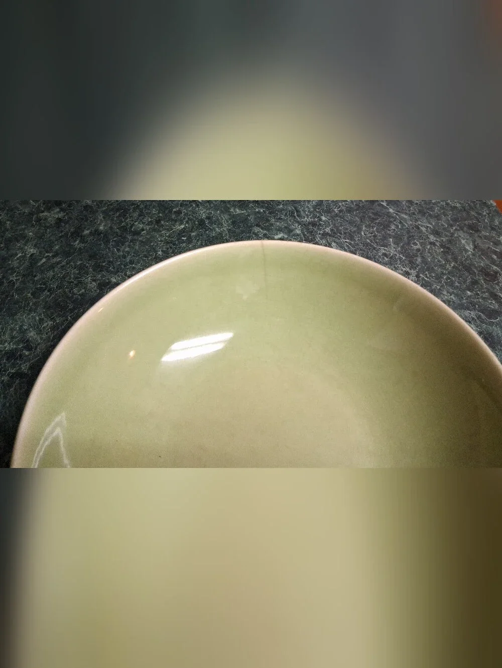 Vintage Ballerina Universal Union Green Serving Bowl Oven Proof Made in USA 9
